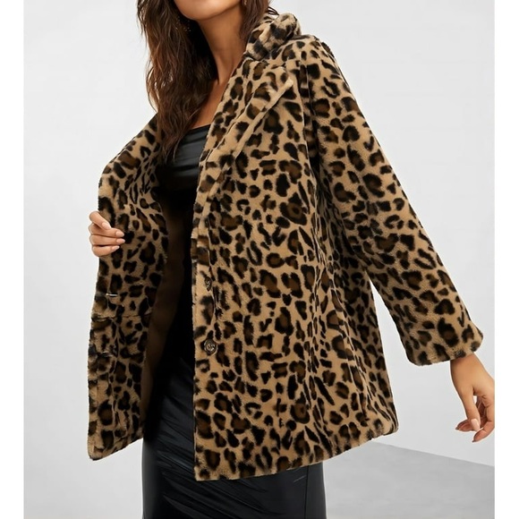 Leopard 🐆 Faux Fur Jacket - Animal Teddy coat style - Picture 2 of 5